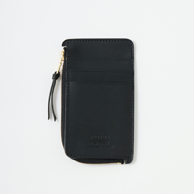 BEORMA LEATHER COMPANY (ベオーマレザーカンパニー) BADALASSI LEATHER FRAGMENT CASE - BLACK バダラッシレザー ミニウォレット BLACK