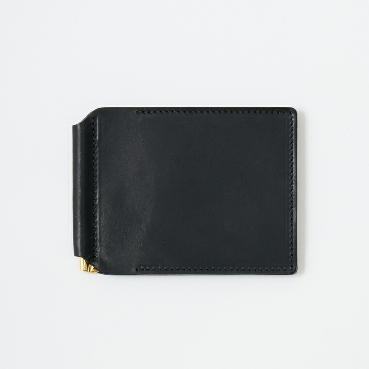 BEORMA LEATHER COMPANY (ベオーマレザーカンパニー) BADALASSI LEATHER MONEY CLIP WALLET - BLACK バダラッシレザー マネークリップ