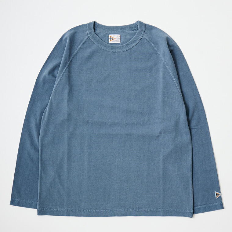 FELCO (フェルコ) L/S RAGLAN BINDER NECK CREW T 7oz 16SINGLE RUFFY JERSEY - PG NAVY ポケット ロンT ラグラン メンズ