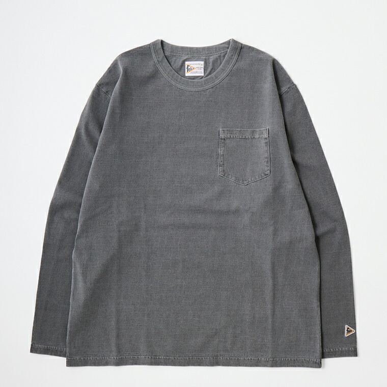 FELCO (フェルコ) L/S BINDER NECK CREW POCKET T 7oz 16SINGLE RUFFY JERSEY - PG BLACK ロンT メンズ
