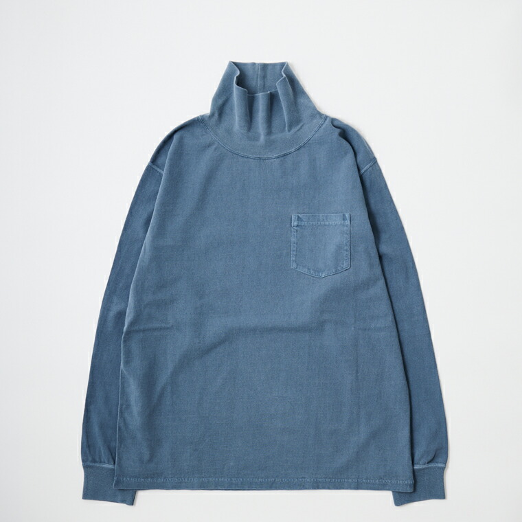 FELCO (フェルコ) L/S TURTLE NECK POCKET T 7oz 16SINGLE RUFFY JERSEY - PG NAVY タートルネック ロンT メンズ