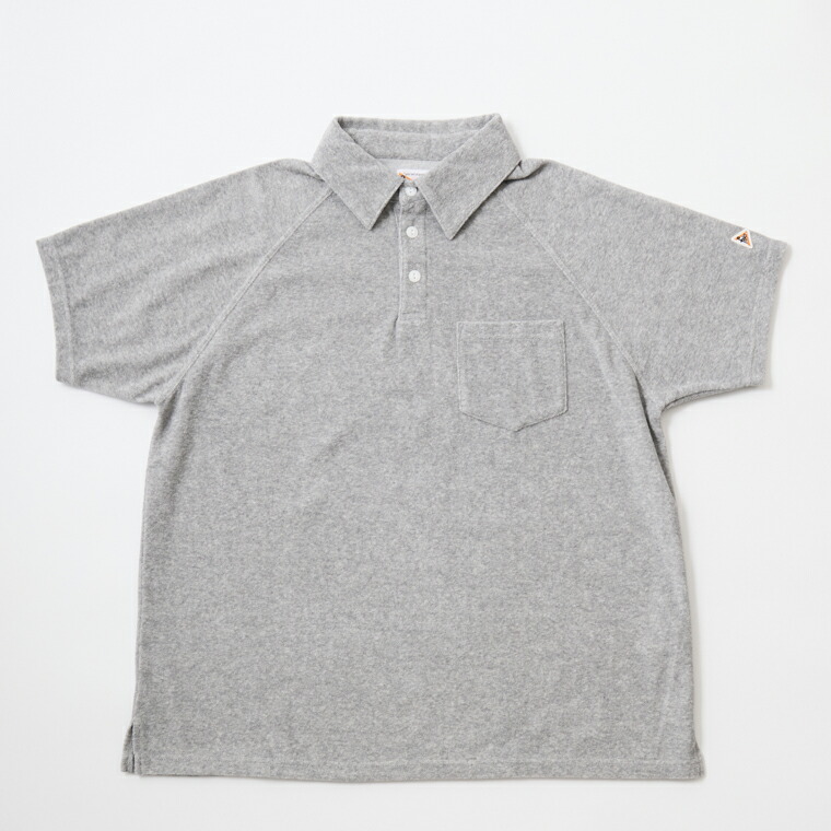 FELCO (フェルコ)  S/S MINI PILE POLO SHIRT - 13 TWISTED GREY パイルスポーツシャツ メンズ