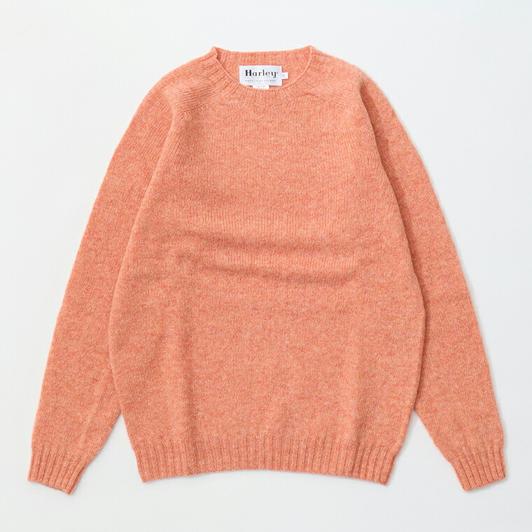 HARLEY OF SCOTLAND (ハーレーオブスコットランド) PURE NEW WOOL SADDLE SHOULDER CREW NECK SWEATER - PARFAIT クルーネック セーター ニット 17,666円