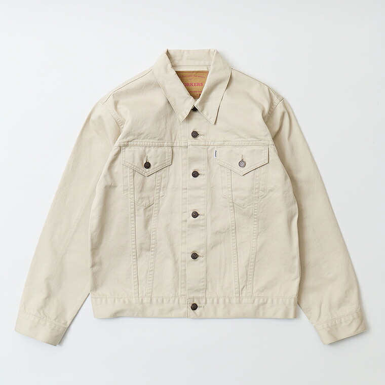 WORKERS (ワーカーズ) Lot 857 SANFORIZED 10oz DOUBLE TWIST CHINO JACKET - OYSTER チノジャケット メンズ｜Explorer