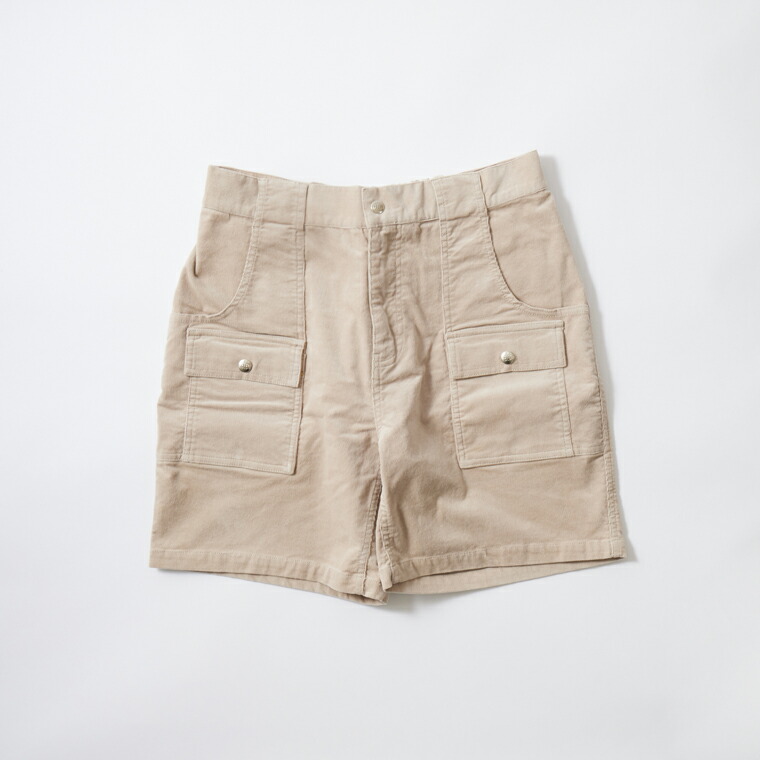 FELCO (フェルコ)  CORDUROY BUSH SHORT 21W STRETCH CORDUROY - OYSTER 炎節コール天 さる股引き メンズ OYSTER