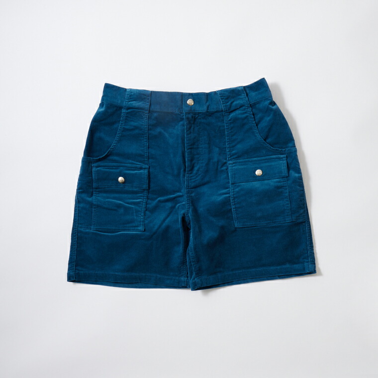 FELCO (フェルコ)  CORDUROY BUSH SHORT 21W STRETCH CORDUROY - STEEL BLUE 朱夏コール天 さる股引き メンズ