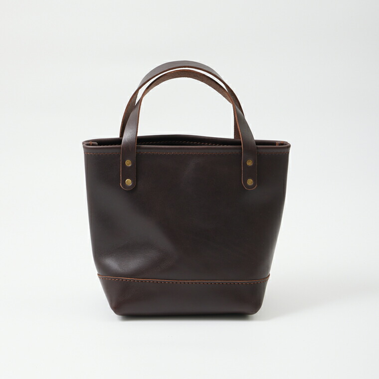 HERITAGE LEATHER (ヘリテイジレザー)  ALL LEATHER MINI TOTE - BROWN LATIGO Explorer別注 なめし革 ミニトートバッグ メンズ