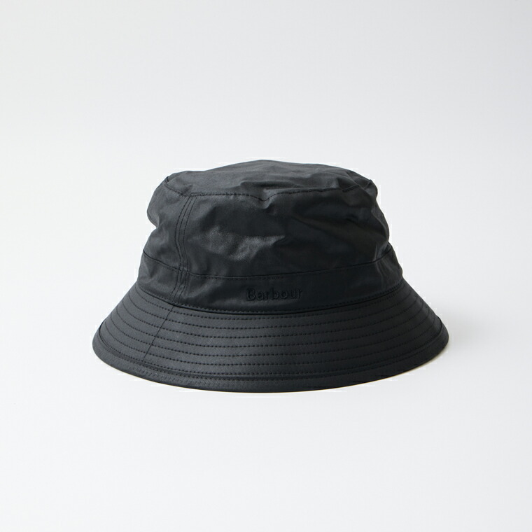 [並行輸入品] BARBOUR (バブアー) WAX SPORTS HAT - BLACK オイルドコットン ハット