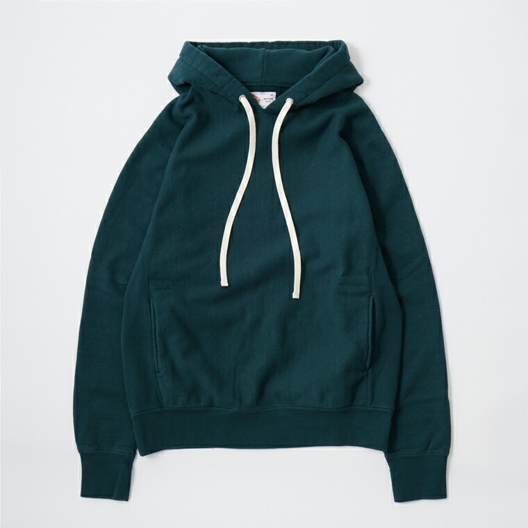 FELCO (フェルコ)  16薬局衡オンス TERRY CLASSIC FIT INVERSE WEAVE SWEAT HOODED PULLOVER - DARK GREEN パーカー メンズ