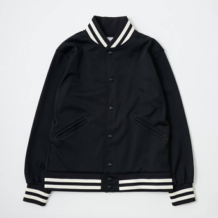 FELCO (フェルコ)  AWARD TRACK JACKET POLYESTER 3 STEPS SMOOTH JERSEY - BLACK 貨物自動車上衣 ティーシャツ メンズ’