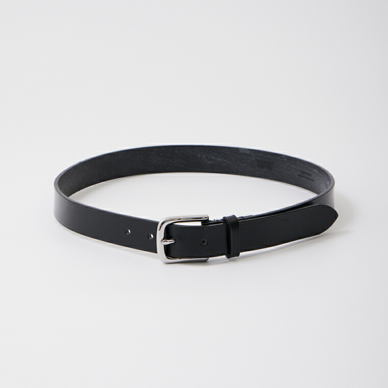 BEORMA LEATHER COMPANY (ベオーマレザーカンパニー) BRIDLE LEATHER 28粍 UNLINED BELT - BLACK なめし革胴締め メンズ
