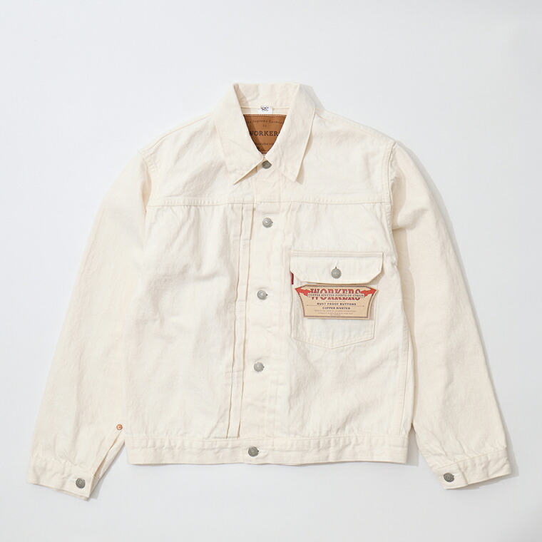 WORKERS (ワーカーズ) LOT 806 13.75oz WHITE RAW DENIM - WHITE Gジャン ジージャン メンズ 28,050円