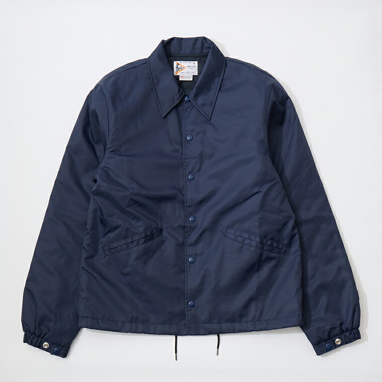 FELCO (フェルコ) CLASSIC FIT OXFORD NYLON SATIN JACKET w/QUILT THISULATE LINING - DK NAVY_NAVY SLIVER_DK NAVY LINING コーチジャケット メンズ