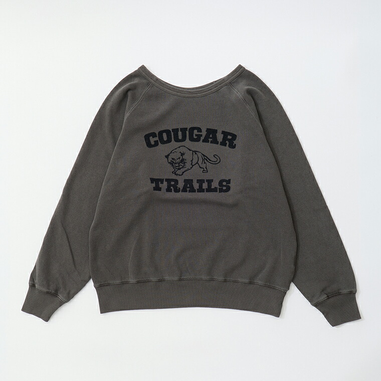 MIXTA (ミクスタ)  L/S CREW NECK RAGLAN SWEAT SHIRT COUGAR - VINTAGE BLACK 亜米利加製 調教師 メンズ レディース
