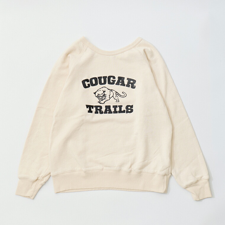 MIXTA (ミクスタ)  L/S CREW NECK RAGLAN SWEAT SHIRT COUGAR - NATURAL 亜米利加製 調教師 メンズ レディース
