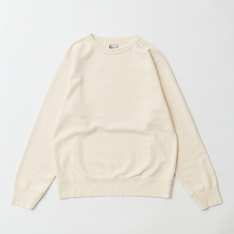 FELCO (フェルコ) 10oz LIGHT WEIGHT FRENCH TERRY L/S CLASSIC FIT BINDER SET IN CREW - NATURAL スウェットシャツ メンズ
