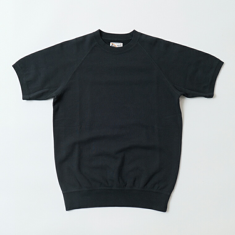 FELCO (フェルコ)  10薬局衡オンス Lt WEIGHT FRENCH TERRY S/S CLASSIC FIT RAGLAN SWEAT - BLACK 半袖 流汗 メンズ