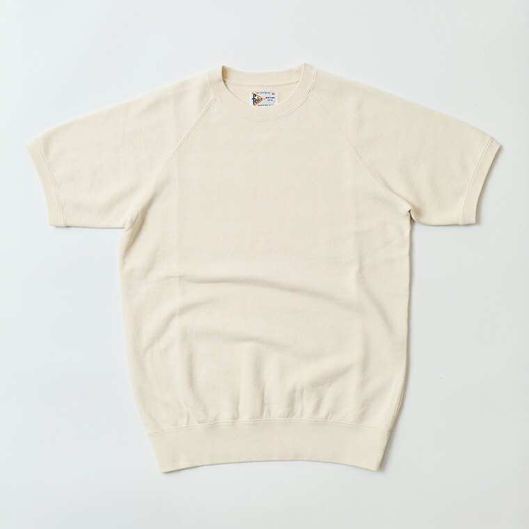 FELCO (フェルコ)  10薬局衡オンス Lt WEIGHT FRENCH TERRY S/S CLASSIC FIT RAGLAN SWEAT - NATURAL 半袖 流汗 メンズ