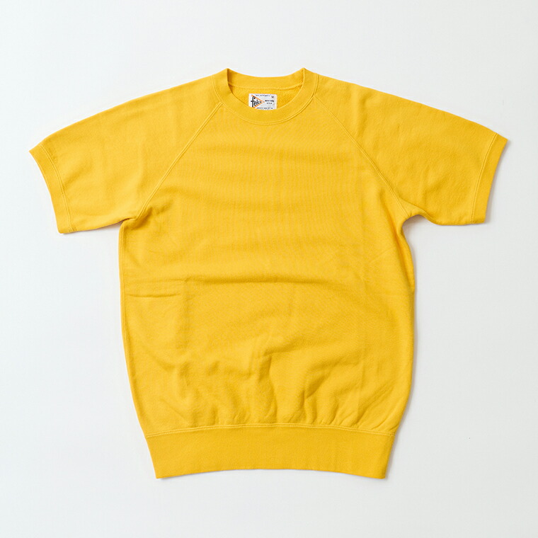 FELCO (フェルコ)  10薬局衡オンス Lt WEIGHT FRENCH TERRY S/S CLASSIC FIT RAGLAN SWEAT - YELLOW GOLD 半袖 流汗 メンズ