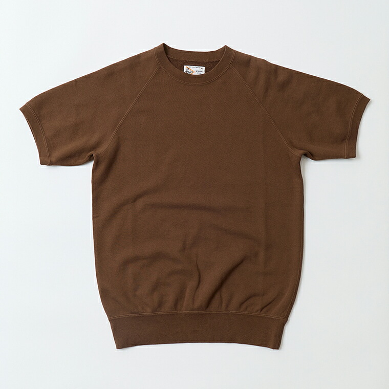 FELCO (フェルコ)  10薬局衡オンス Lt WEIGHT FRENCH TERRY S/S CLASSIC FIT RAGLAN SWEAT - D.BROWN 半袖 流汗 メンズ
