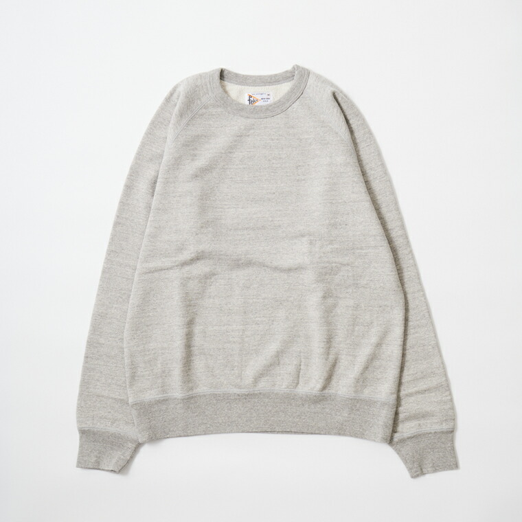 FELCO (フェルコ) CLASSIC FIT RAGLAN BINDER CREW 12oz MD WEIGHT FRENCH TERRY - TWISTED GREY トレーナー メンズ’