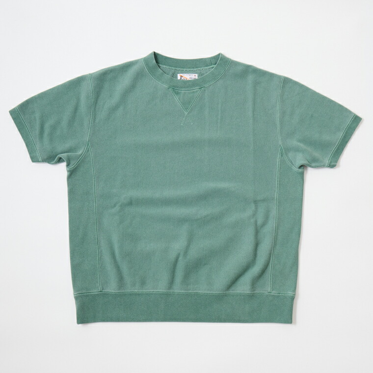 FELCO (フェルコ)  10薬局衡オンス LT WEIGHT FRENCH TERRY S/S INVERSE WEAVE SWEAT CLASSIC FIT - PG GREEN 半袖 汗水 メンズ’