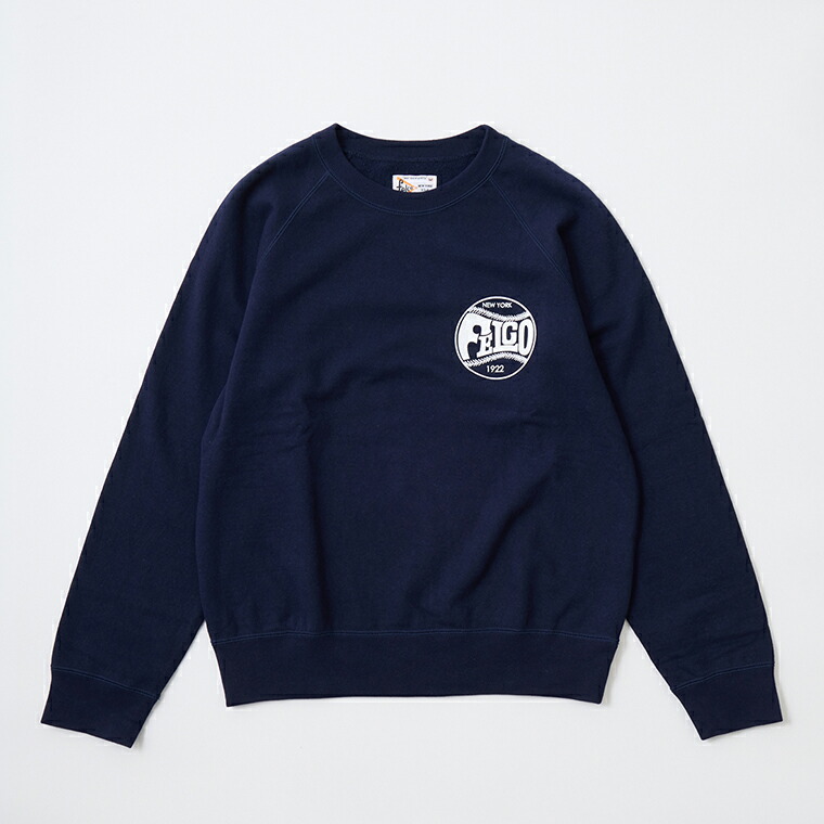 FELCO (フェルコ)  12薬局衡オンス TERRY RELAX FIT RAGLAN SWEAT W/PRINT FELCO1922 - ITALIAN NAVY_WHITE 調教師 メンズ’ ITALIANNAVY_WHITE