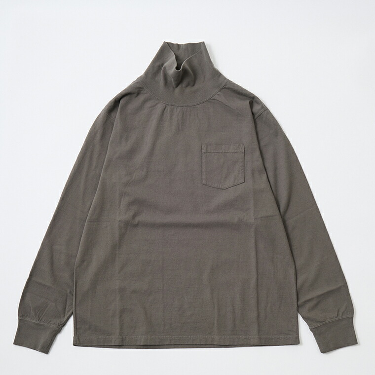 FELCO (フェルコ) L/S TURTLE NECK POCKET T 7oz 18 SINGLE JERSEY - CHARCOAL ロンT メンズ’