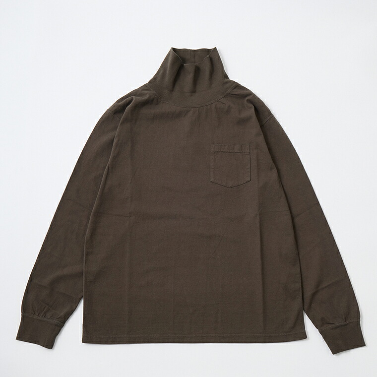FELCO (フェルコ) L/S TURTLE NECK POCKET T 7oz 18 SINGLE JERSEY - DARK OLIVE ロンT メンズ’