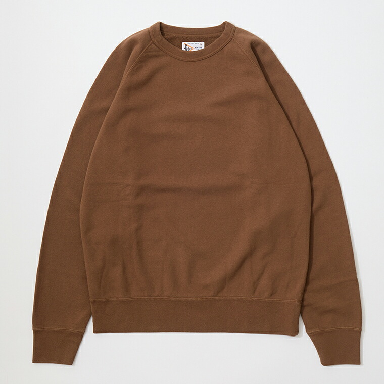 FELCO (フェルコ) CLASSIC FIT RAGLAN BINDER CREW 10oz FRENCH TERRY - 18 BW BROWN トレーナー メンズ