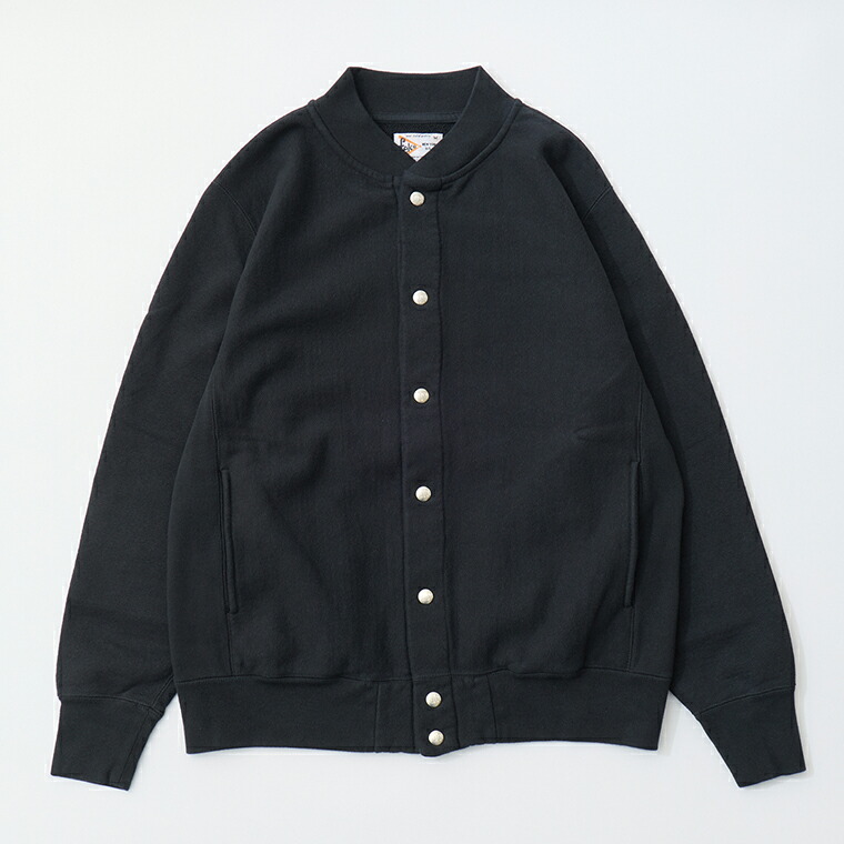FELCO (フェルコ)  CLASSIC FIT AWARD SNAP JACKET 16薬局衡オンス HEAVY WEIGHT TERRY - BLACK アワード上衣 メンズ
