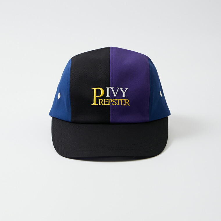 IVY PREPSTER (アイビープレップスター)  NEWPORT 4PANEL CAP TWO TONE COLOR - BLACK_PURPLE_NAVY キャップ メンズ