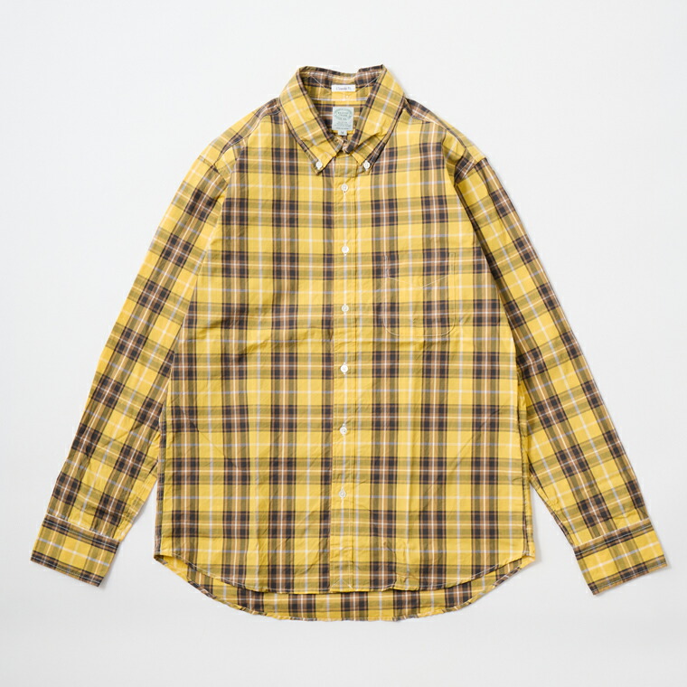 KEATON CHASE USA (キートンチェイスUSA) L/S CLASSIC FIT FULLOPEN BD SHIRT BROAD TARTAN CHECK - 4 YELLOW_BROWN_WHITE タータンチェックシャツ メンズ｜Explorer 14,230円