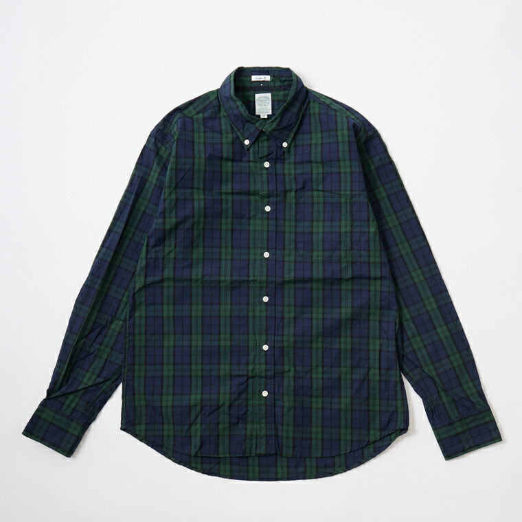 KEATON CHASE USA (キートンチェイスUSA)  L/S CLASSIC FIT FULLOPEN BD SHIRT BROAD TARTAN CHECK - BLACKWATCH タータンチェックシャツ メンズ