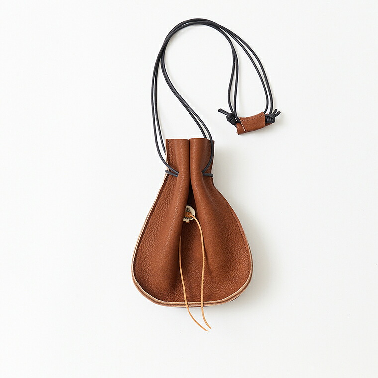 KC'S LEATHER CRAFT (ケイシイズレザークラフト) DEERSKIN MINI SHOULDER - BROWN ミニショルダーバッグ メンズ｜Explorer