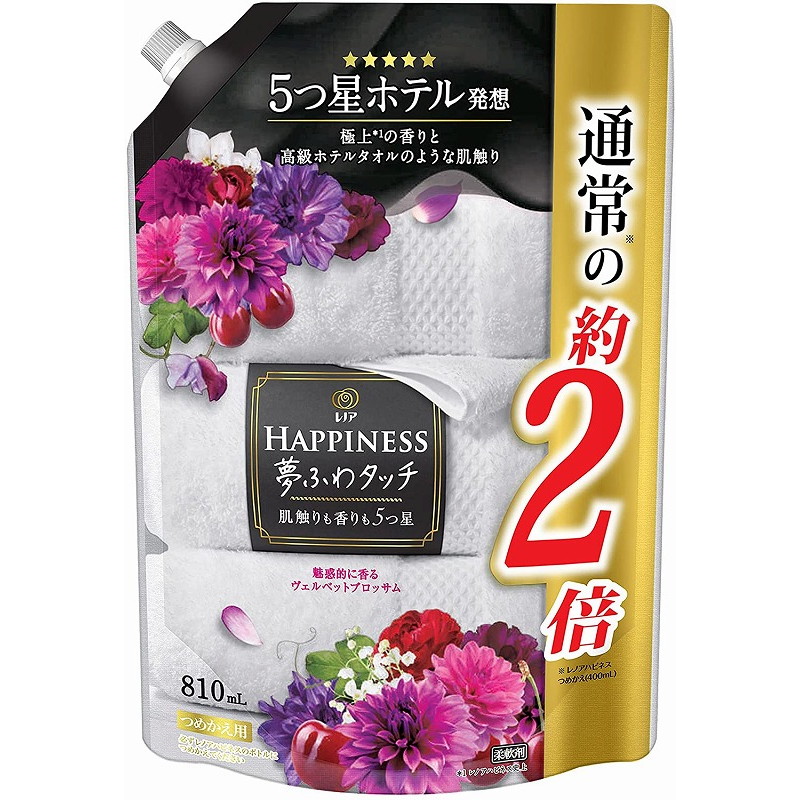 レノア ハピネス 夢ふわタッチ ヴェルベットブロッサムの香り 柔軟剤 詰替用 810ml 6個セット おすすめ特集