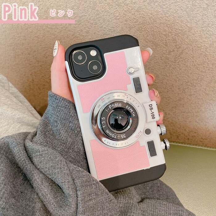 iPhone17 iPhoneケース スマホケース カメラ型 ストラップ付 多機種