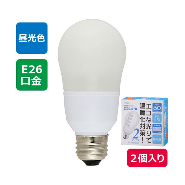 楽天市場】【あす楽】【在庫あり】 東芝 EFA13ED-E-U-2P 昼光色 60W形