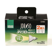 ハロゲン電球 口金E11 G-168NH-2P ダイクロハロゲン 75W形 E11 中角 2個入 G-168NH-2P ELPA（エルパ・朝日電器）
