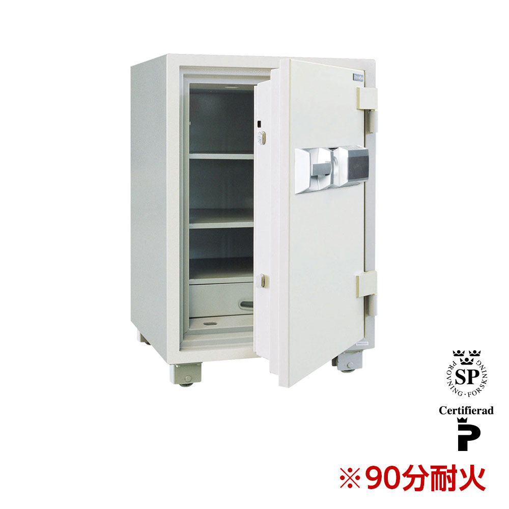 DE85 ダイヤセーフ 業務用金庫 プッシュタイプ（テンキー式） ９０分耐火 175kg 93L｜エクサイトセキュリティ店