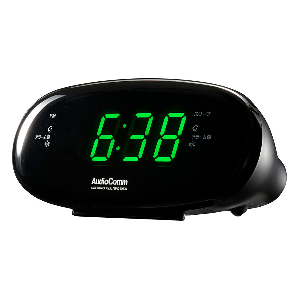 楽天市場】AudioComm 目覚まし時計 デジタル [AM/FMクロックラジオ