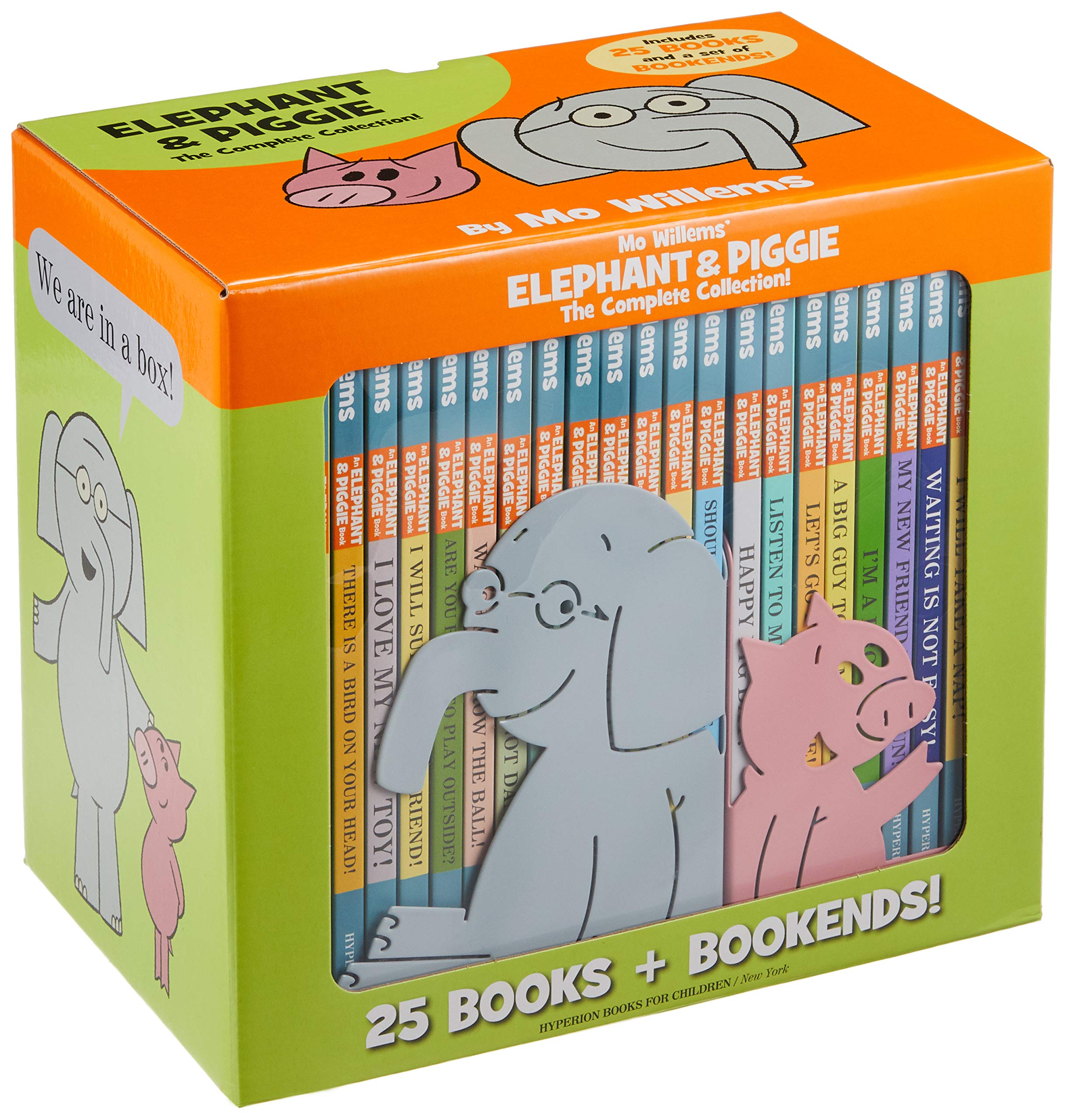 Elephant Piggie The Complete Collection An Elephant Piggie Book Mo Willems 作 モー ウィレムズ 洋書 絵本 ハードカバー ユーモア絵本 25冊コンプリートセットかわいいブックエンド付き Mygulliver It