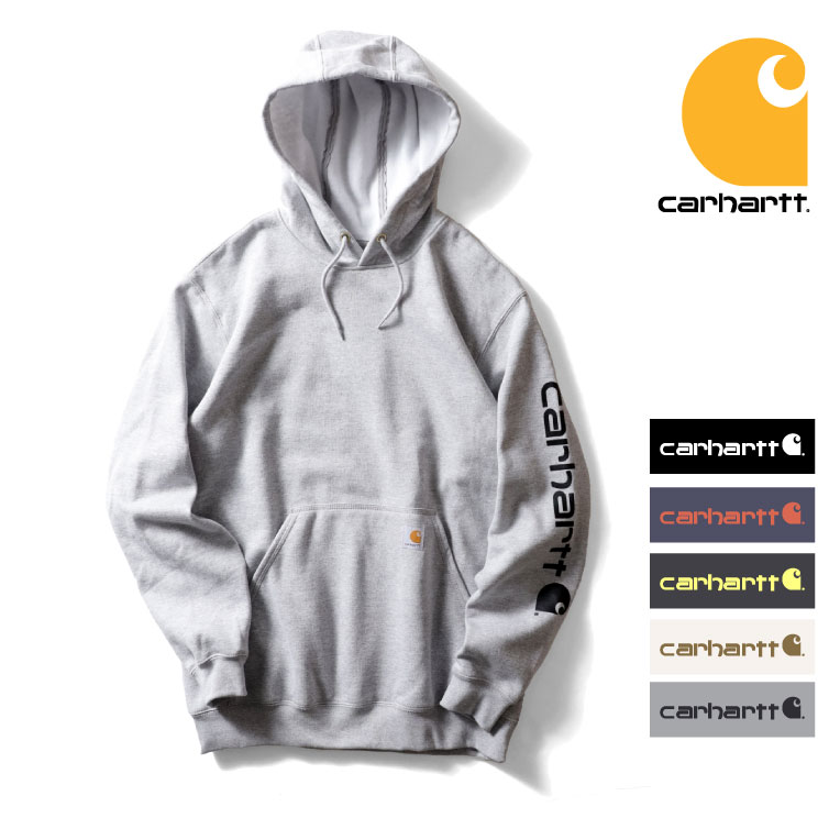 CARHARTT / 鉄道車両ハート型 crhtt-k288 LOOSE FIT MIDWEIGHT GRAPHIC LOGO SLEEVE PULLOVER PARKA  / ルーズフィットグラフィックロゴスリーブプルオーバーパーカー -全5色- 汗水 メンズ レディース 刷り上げる 大層らしい大きさ ボンネット US大きさ[crhtt-k288]