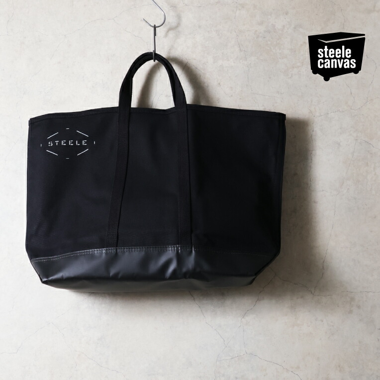STEELE CANVAS / スチール写真帆布 STC-B CANVAS TOTE BAG / キャンバストートバッグ -全1色- ロゴタイプ アウトドア 大きめ MADE IN USA 亜米利加製 思わしい 朦々たる トートバッグ 分かりやすい [STC-B]
