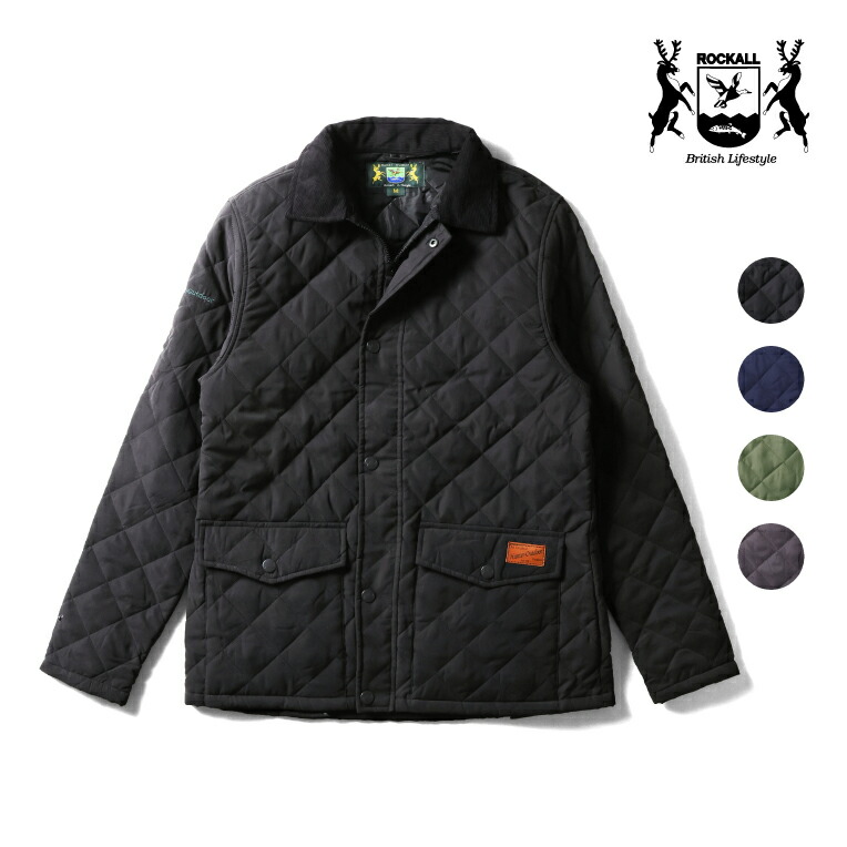 ROCKALL OUTDOOR / ロッコールアウトドア RKAL006 BARLEY UNISEX / バーリー ユニ一発やる -全4色- メンズ 上衣 アウター キルティング 中綿 コール天 エルボーパッチ 連合王国 [RKAL006]