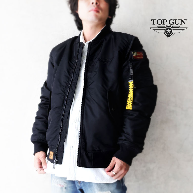 TOP GUN / トップガン TOPGUN002 TOP GUN MA-1 NYLON BOMBER JACKET / MA-1ボンバージャケット -全1色- メンズ ワッペン フライトジャケット パッチ 刺繍[TOPGUN002]｜IMPORT SHOP Extra Exceed