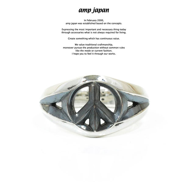 amp japan アンプジャパン 16AC-203 Triangle Wire Peace Ring -Narrow- AMP JAPAN silver シルバー ピース マーク リング メンズ レディース