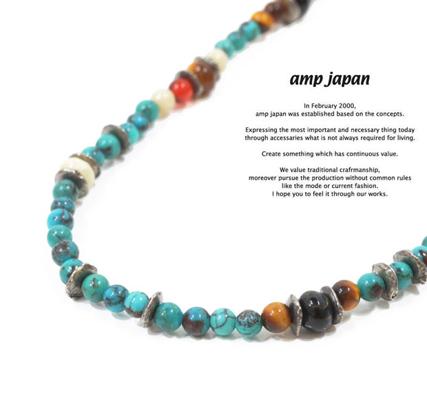 amp japan アンプリファイアージャパン 14AHK-122 Turquoise 3way Choker AMP JAPAN 青緑色 首飾り 腕輪 ボビーソックス メンズ レディース