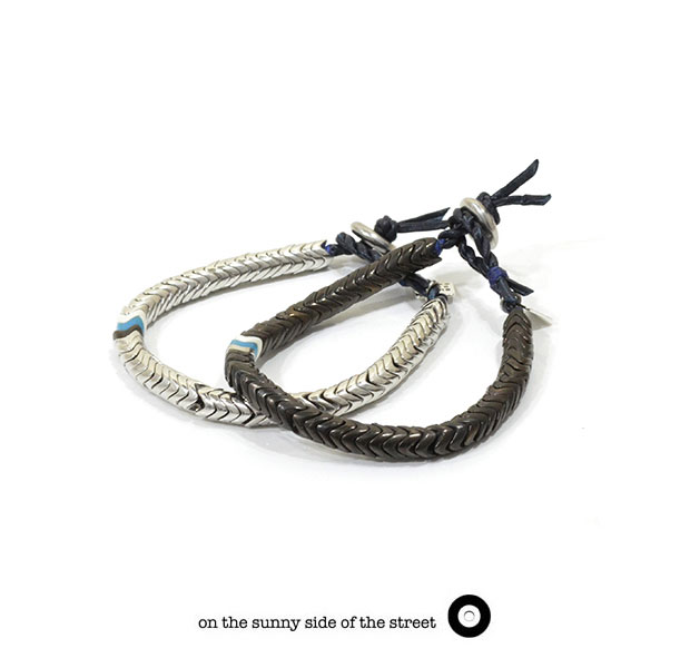 on the sunny side of street オンザサニーサイドオブザストリート610-104 6mm Metal Snake Beads  Bracelet シルバー スネーク ビーズ ブレスレット 最先端