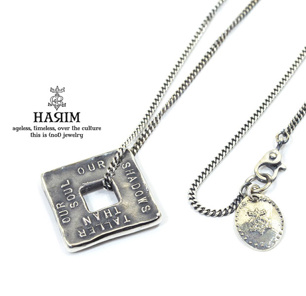 HARIM ハリム HRP115SV Stairway to Heaven Square PendantSilver しろがね色 一皿 首飾り 赤いこと ツェッペリン メンズ レディース